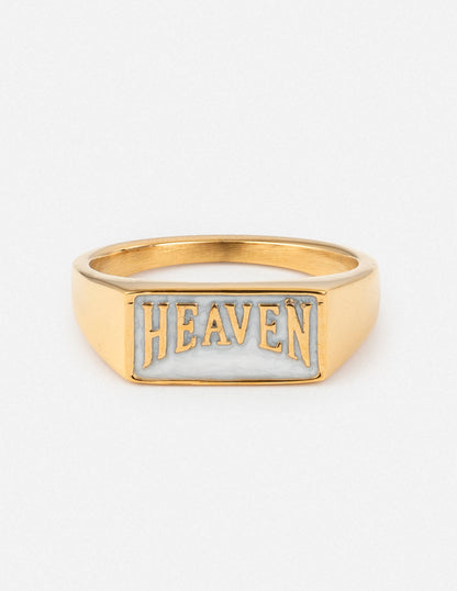 Elevated Faith Heaven Rectangular Signet Ring