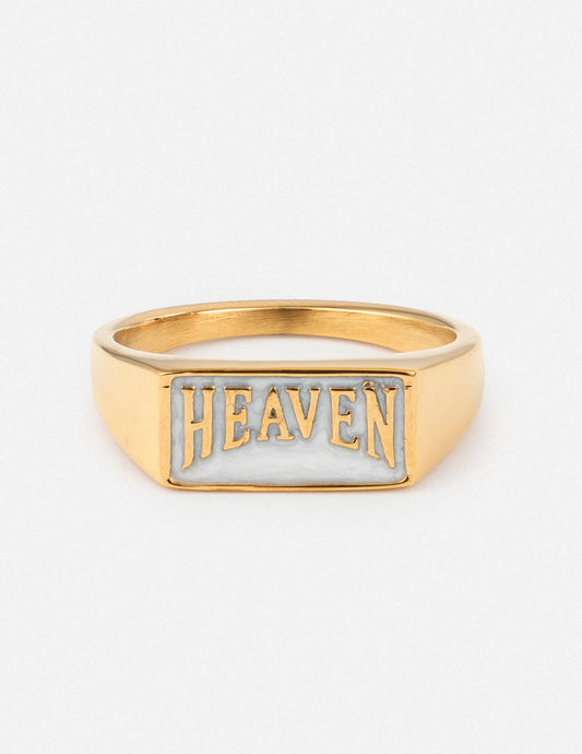 Elevated Faith Heaven Rectangular Signet Ring
