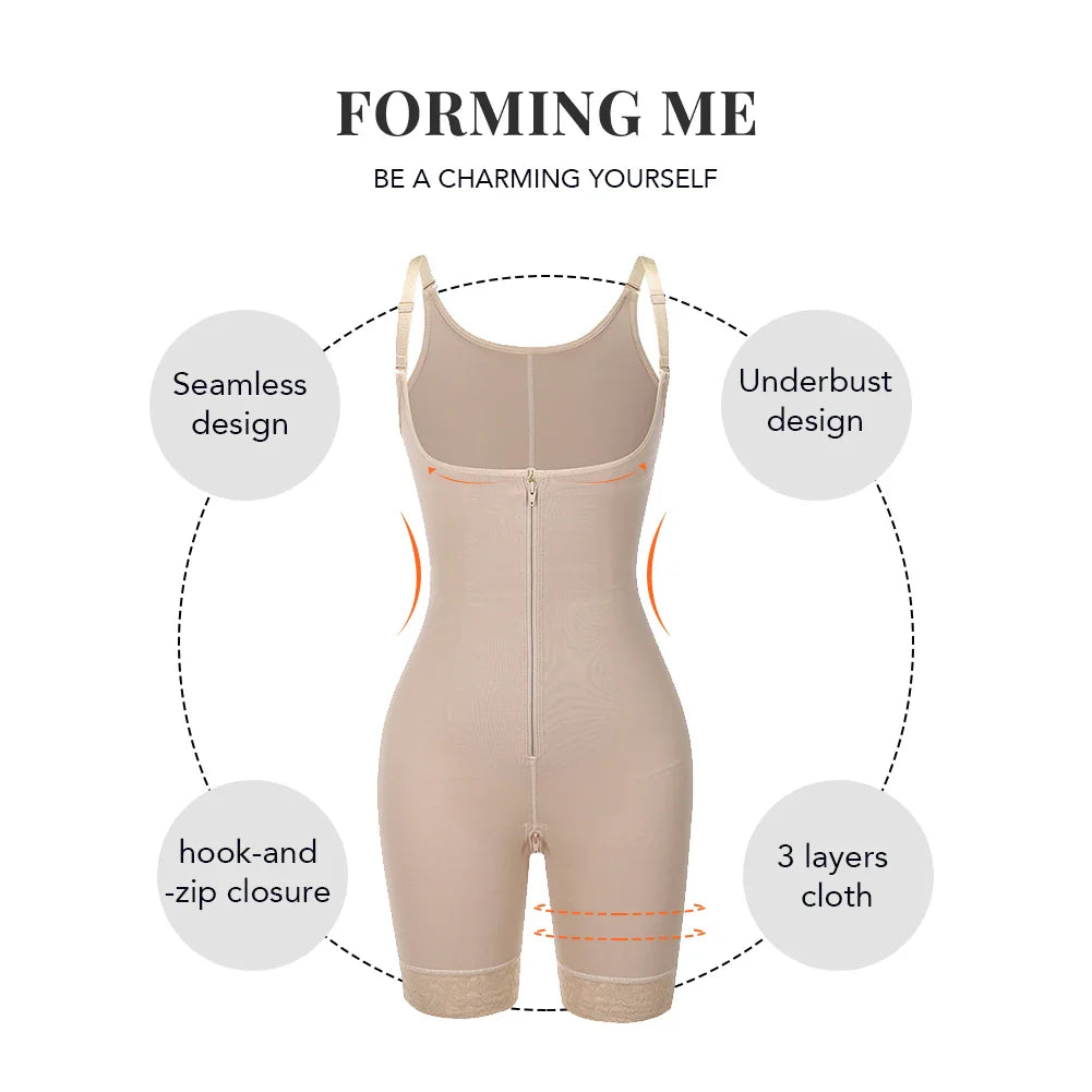 Straps Full Body Shaper Tummy Slimming Postpartum Stage 3 Girdle Push Up Butt Lifter Shapewear