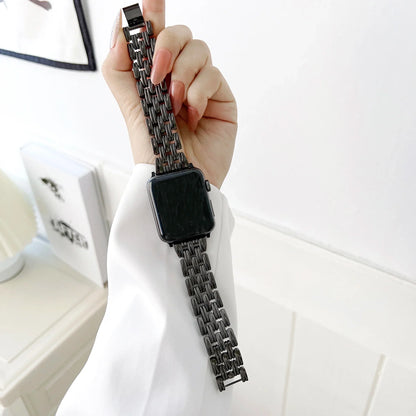Apple Watch Stainless Steel Band - Luxury Diamond Design