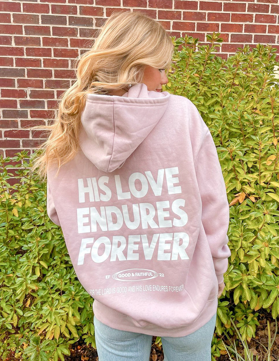 Elevated Faith His Love Endures Forever Unisex Hoodie