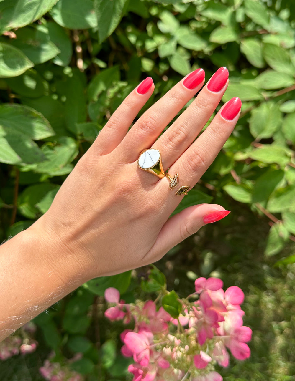 Elevated Faith Howlite Stone Ring