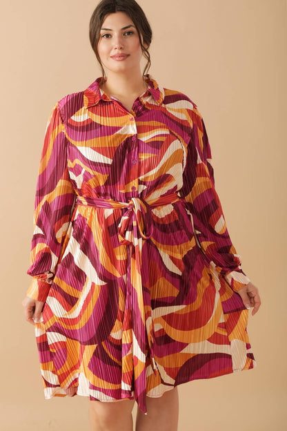 Get on Board Woven Plisse Mini Dress