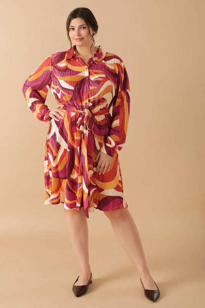 Get on Board Woven Plisse Mini Dress