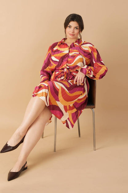 Get on Board Woven Plisse Mini Dress