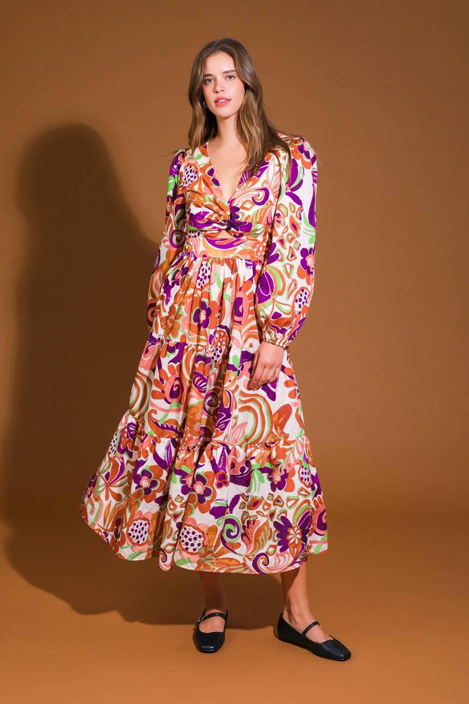 Blossom Beauty Woven Midi Dress
