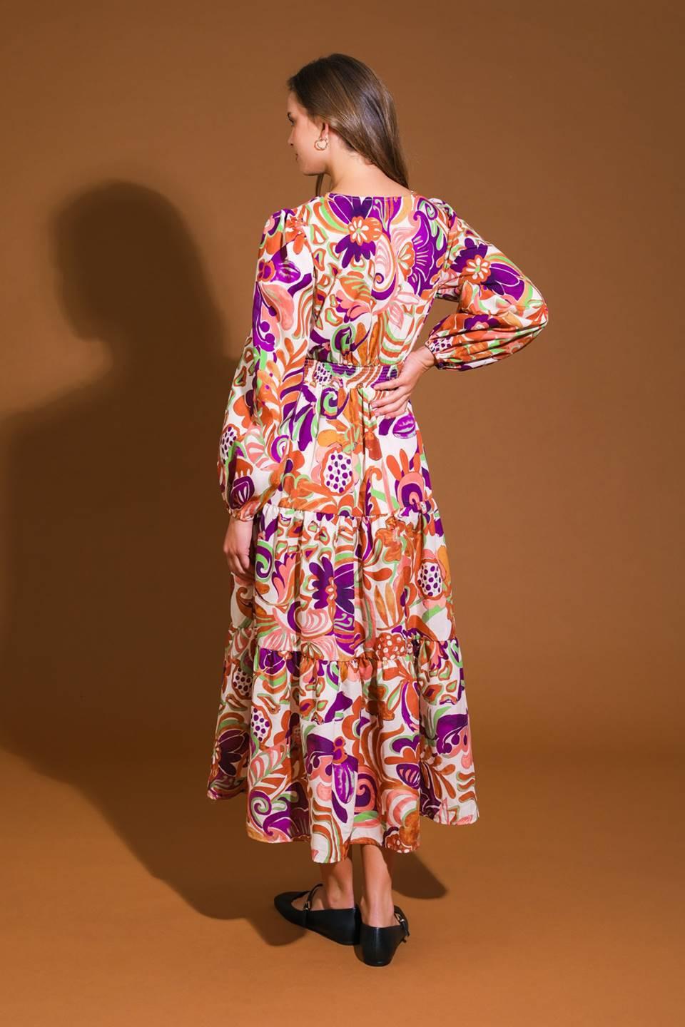 Blossom Beauty Woven Midi Dress