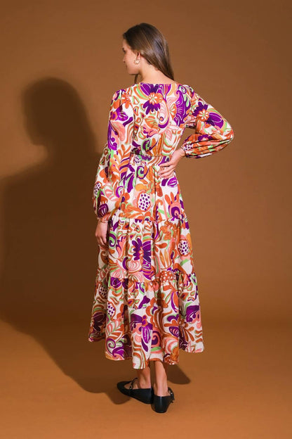 Blossom Beauty Woven Midi Dress