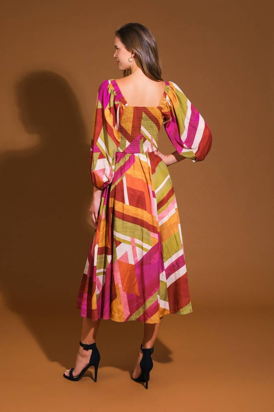 Floral Cascade Woven Mini Dress