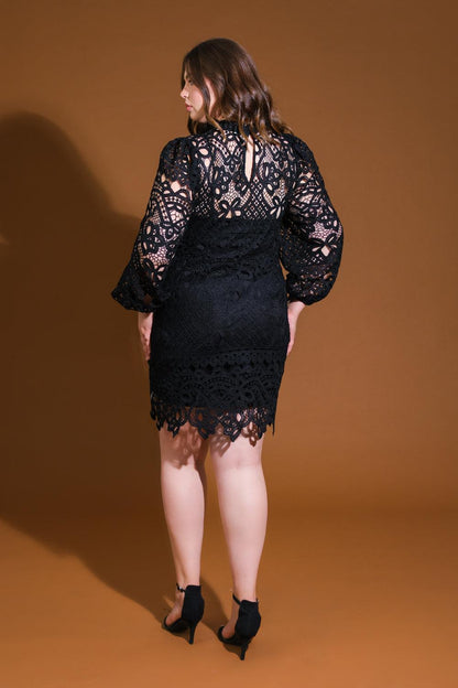 Getting Started Woven Lace Mini Dress