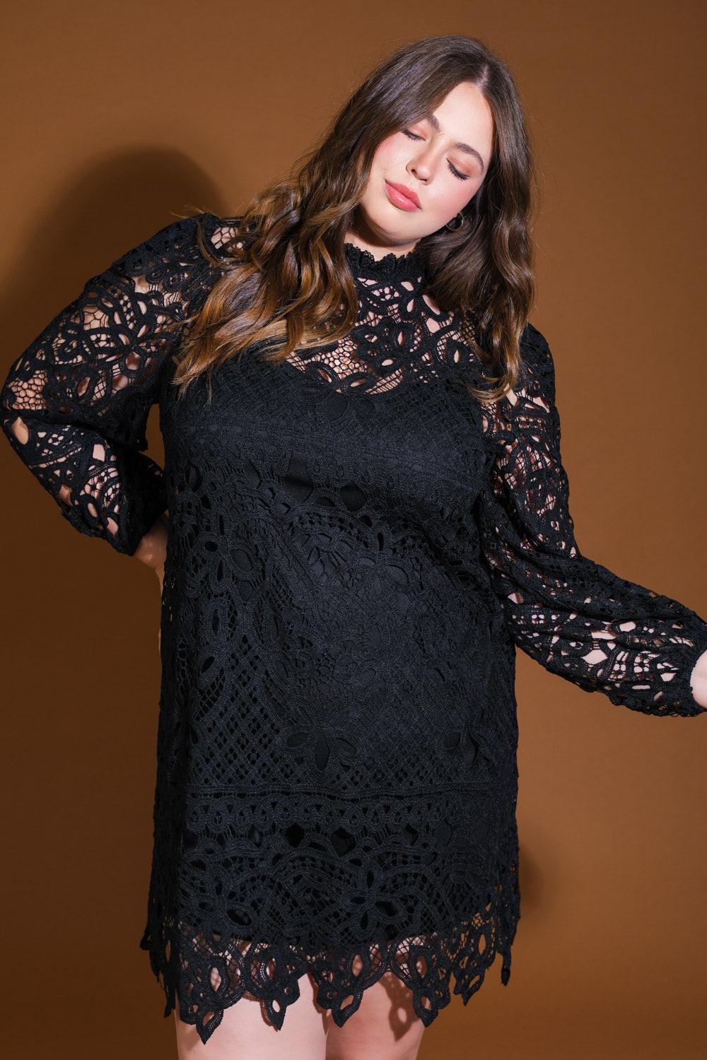 Getting Started Woven Lace Mini Dress