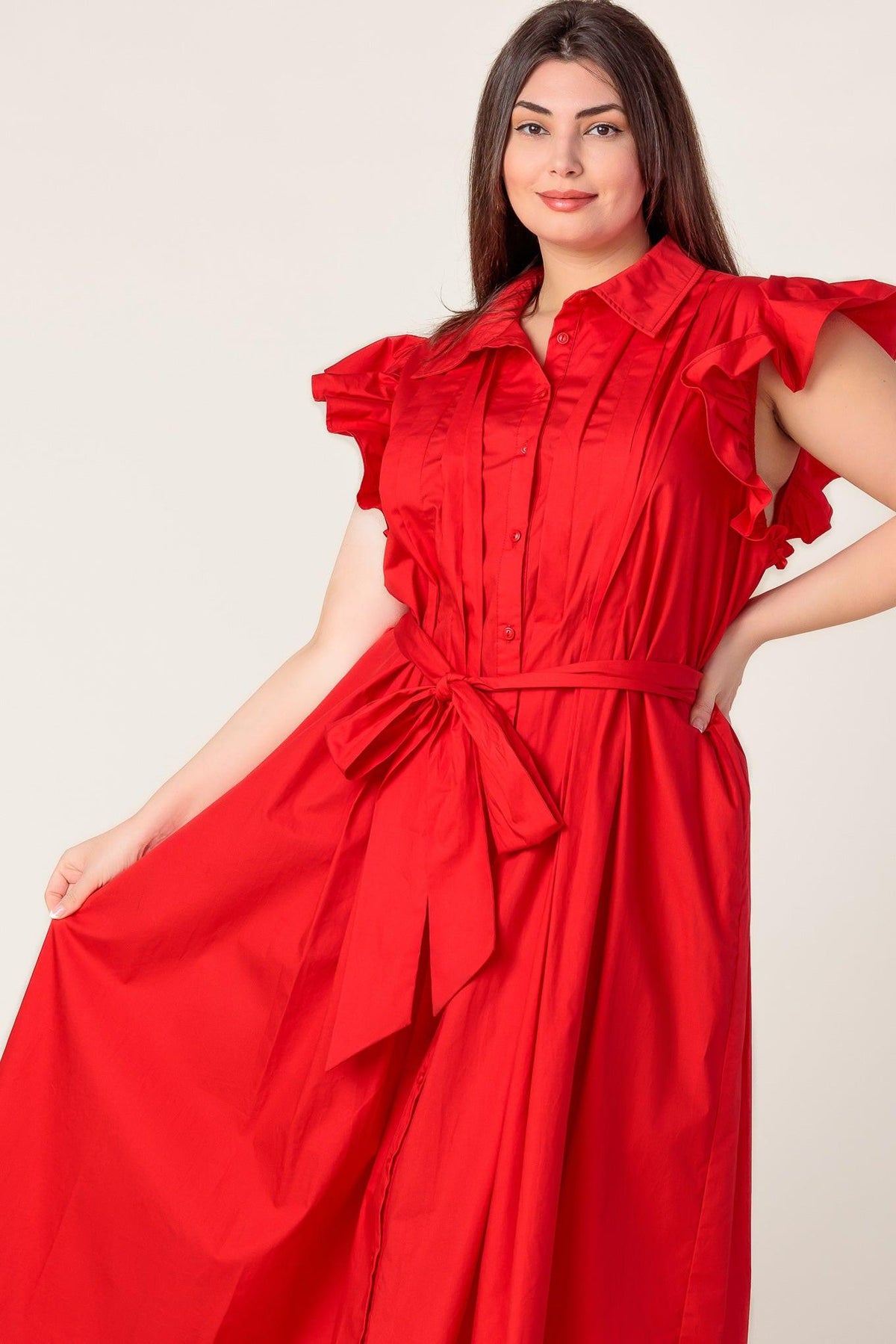 Glimpse in Time Woven Midi Dress