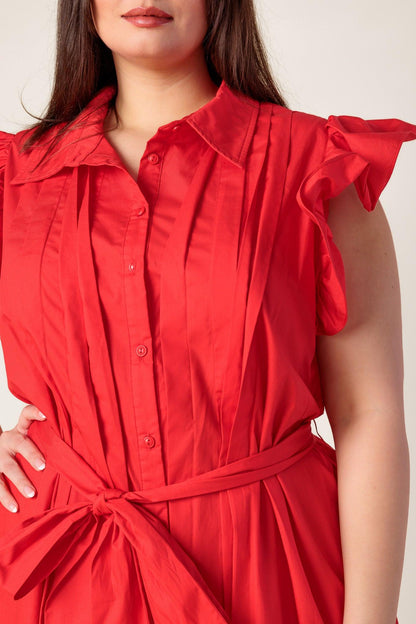 Glimpse in Time Woven Midi Dress