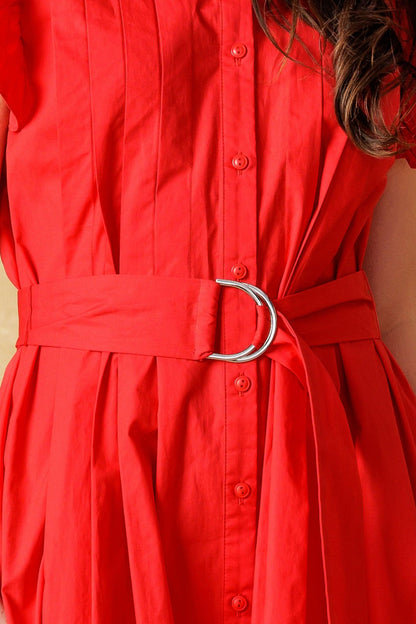 Glimpse in Time Woven Midi Dress