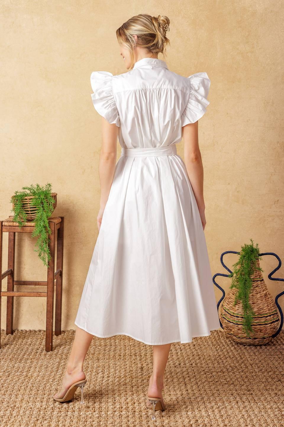 Glimpse in Time Woven Midi Dress