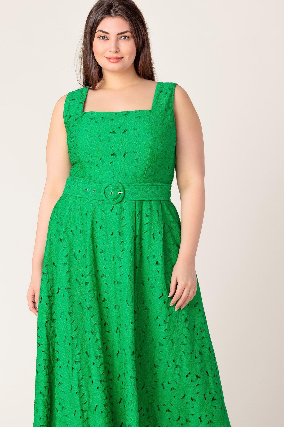 Daffodils & Daydreams Woven Lace Midi Dress