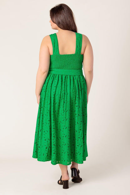 Daffodils & Daydreams Woven Lace Midi Dress