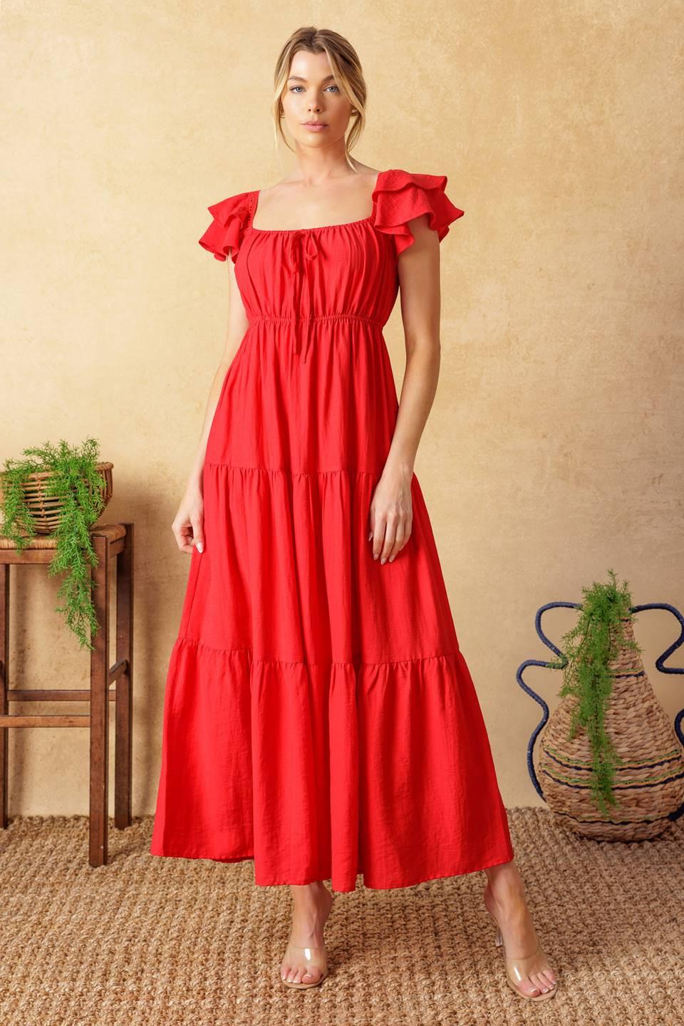 Get With it Woven Midi Dress