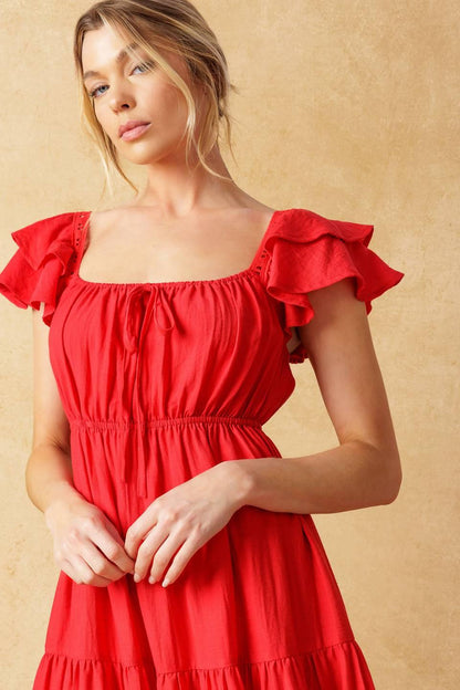 Get With it Woven Midi Dress