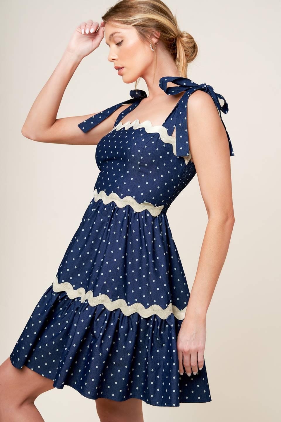 Divinely Dotted Woven Mini Dress