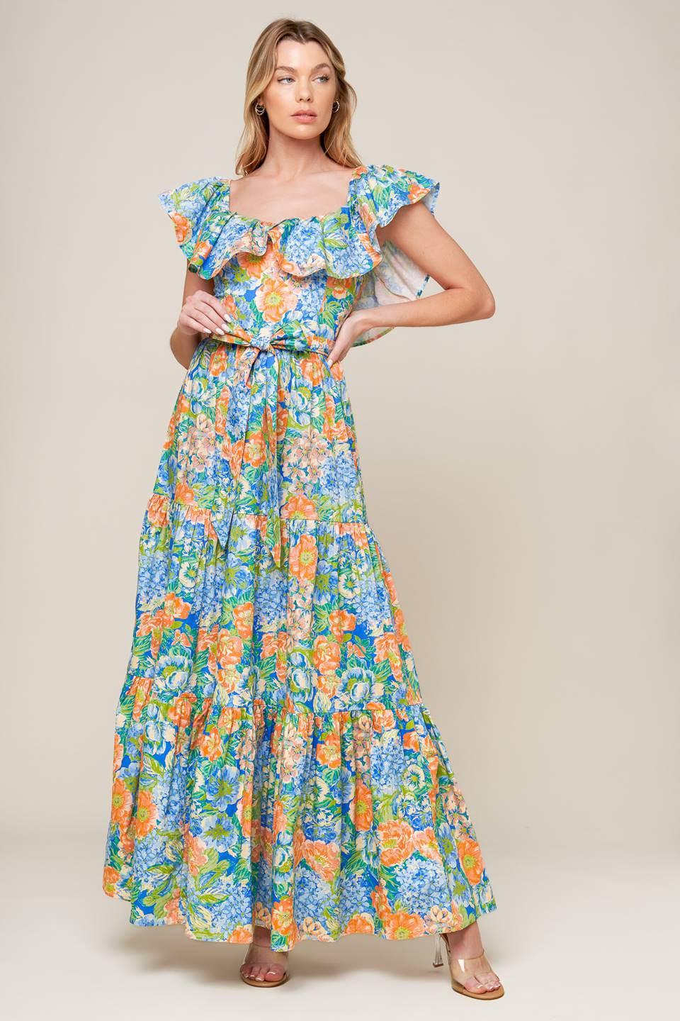 Delightful Garden Party Woven Maxi Dress