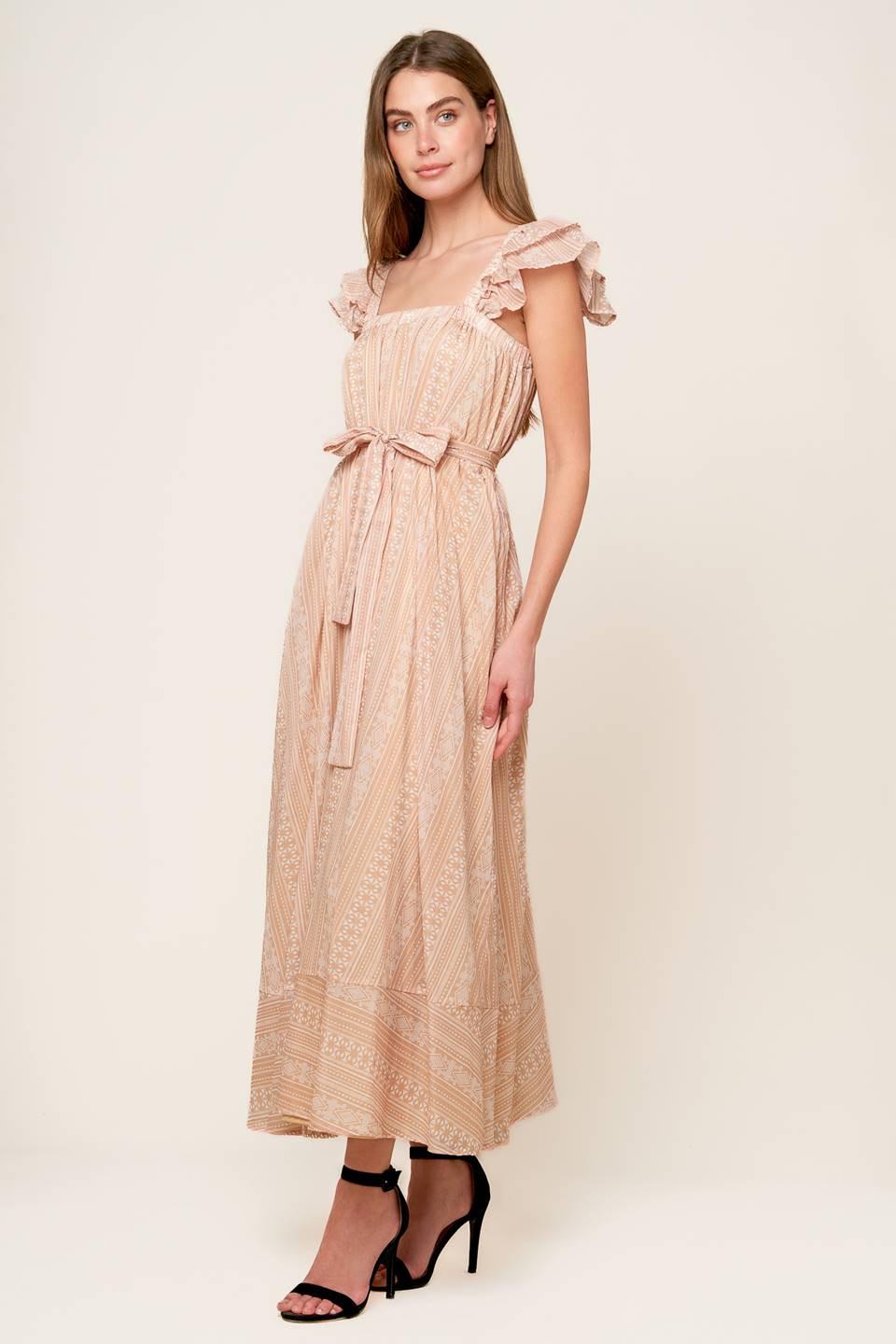 Frolic Through Fields Woven Midi Dress