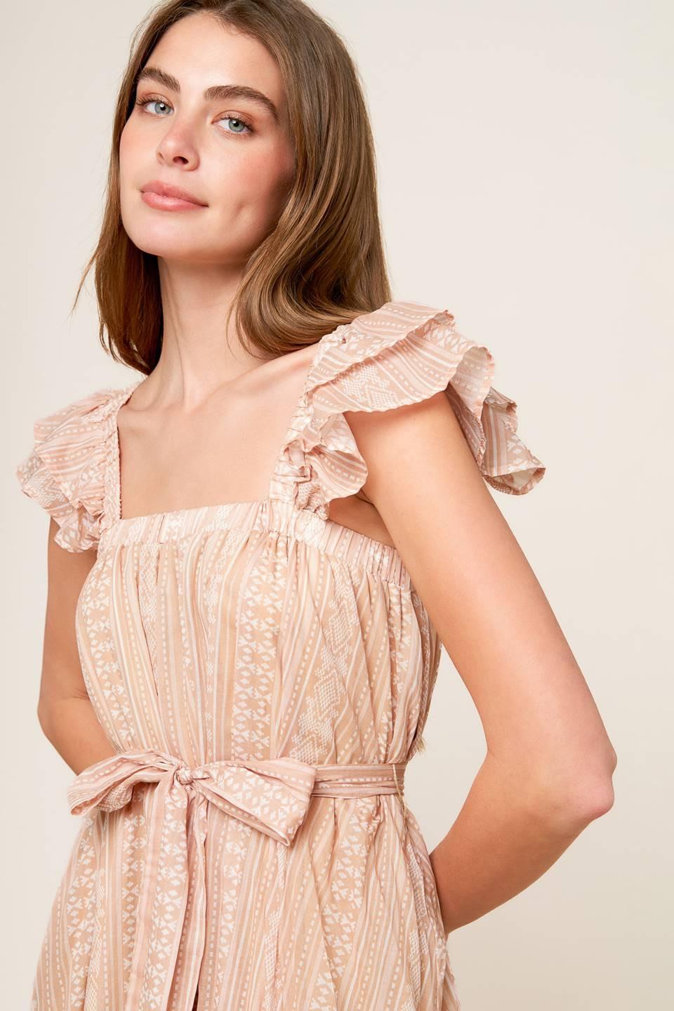 Frolic Through Fields Woven Midi Dress