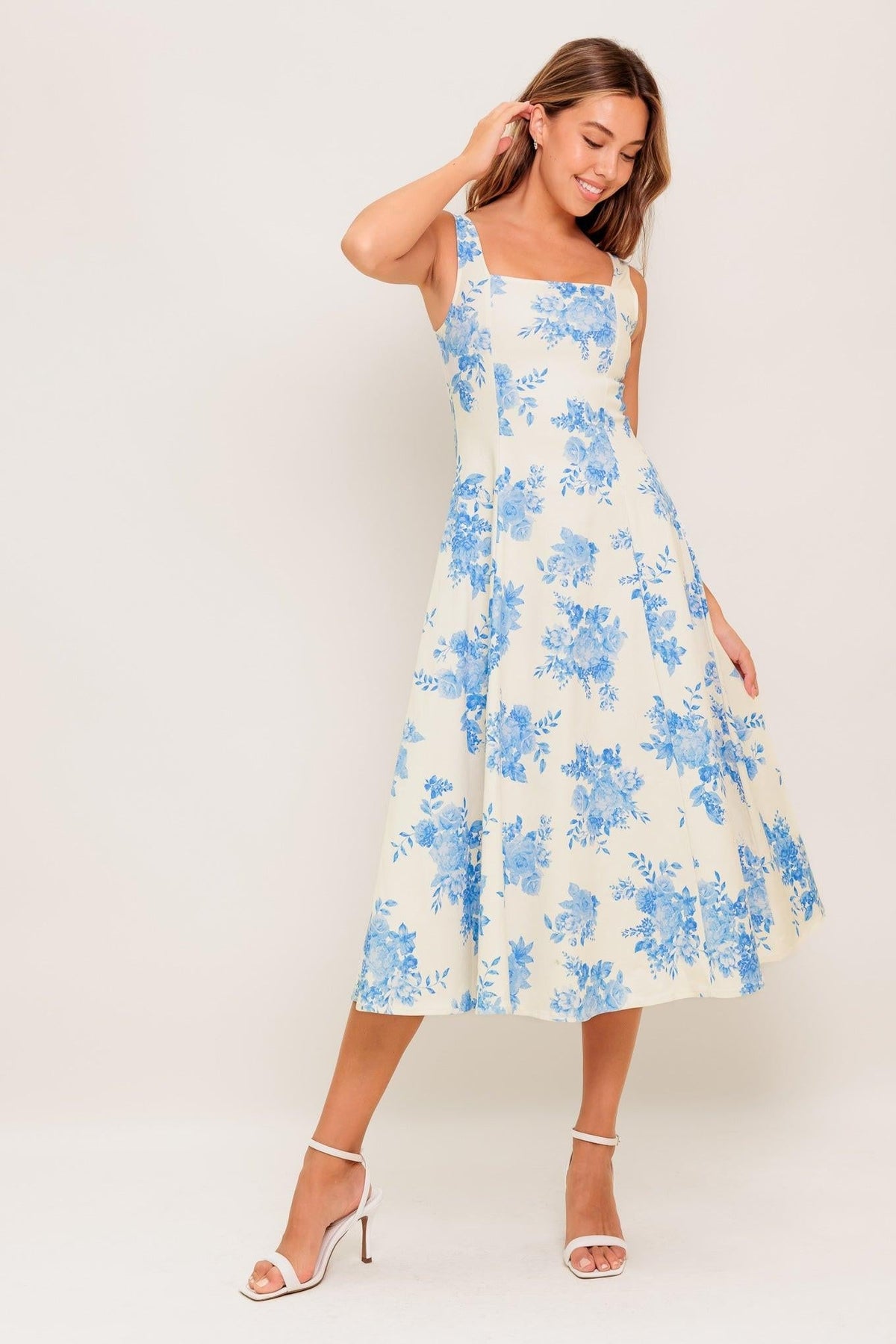Bluebell Breeze Woven Midi Dress