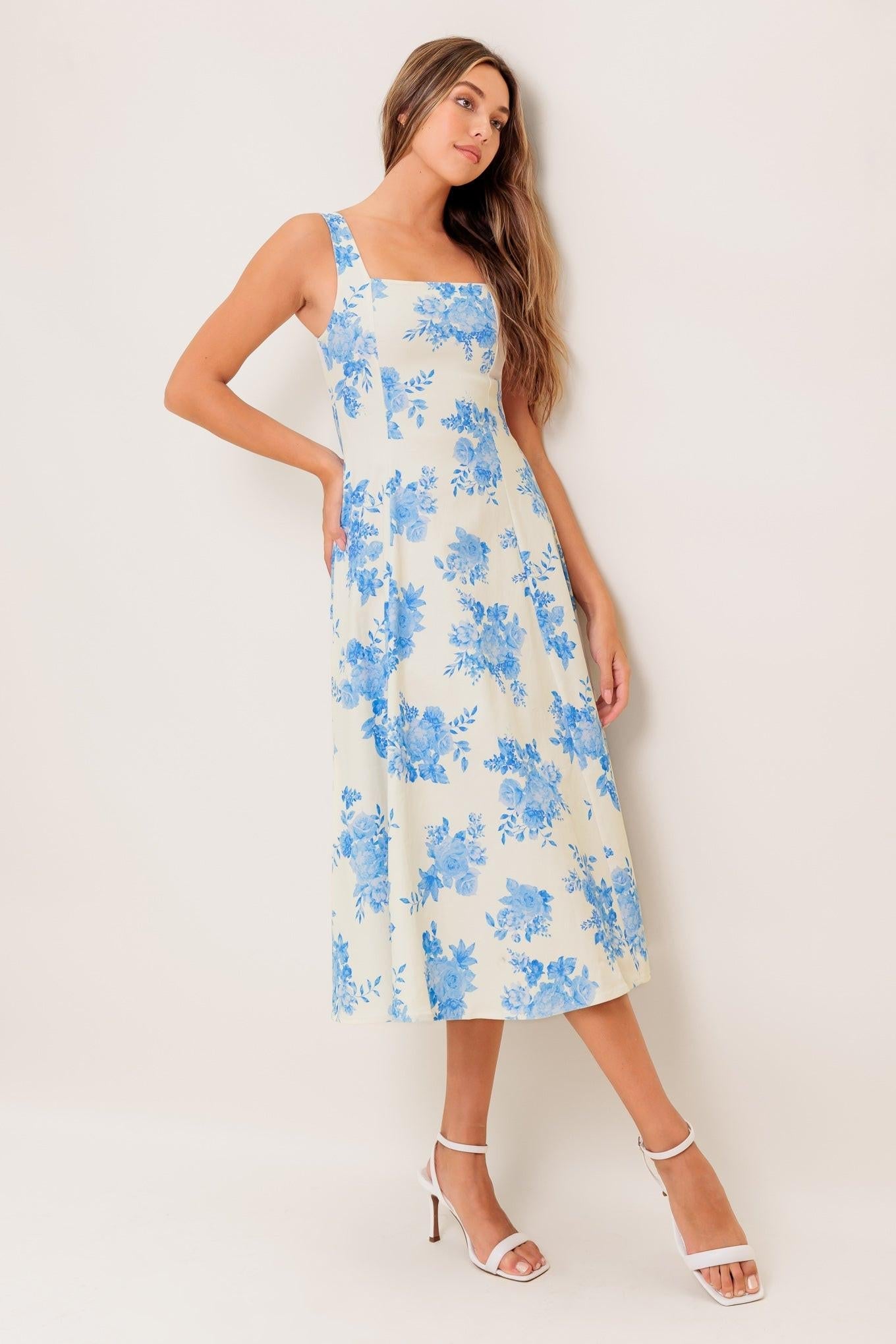Bluebell Breeze Woven Midi Dress