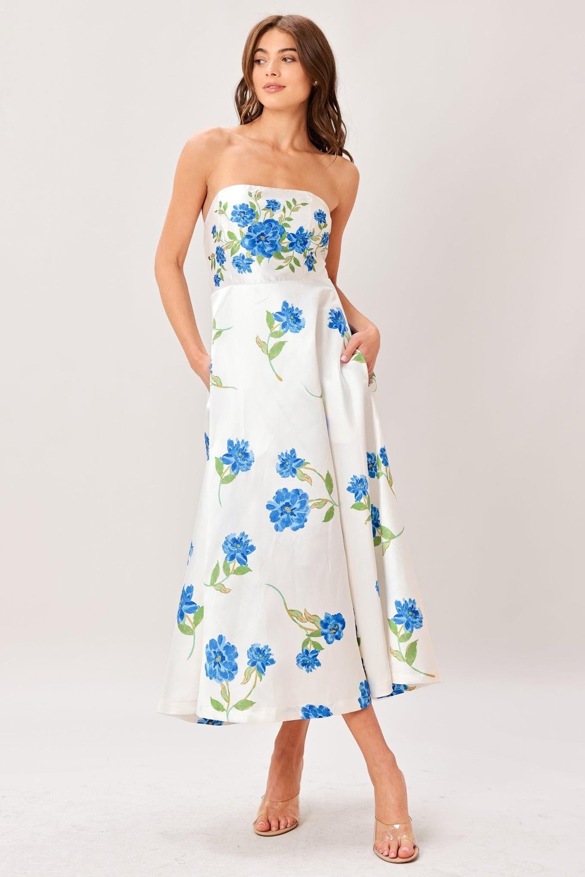 Garden Muse Woven Midi Dress