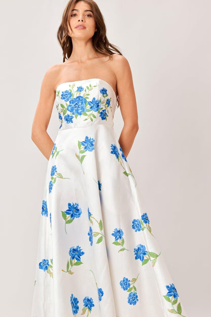 Garden Muse Woven Midi Dress