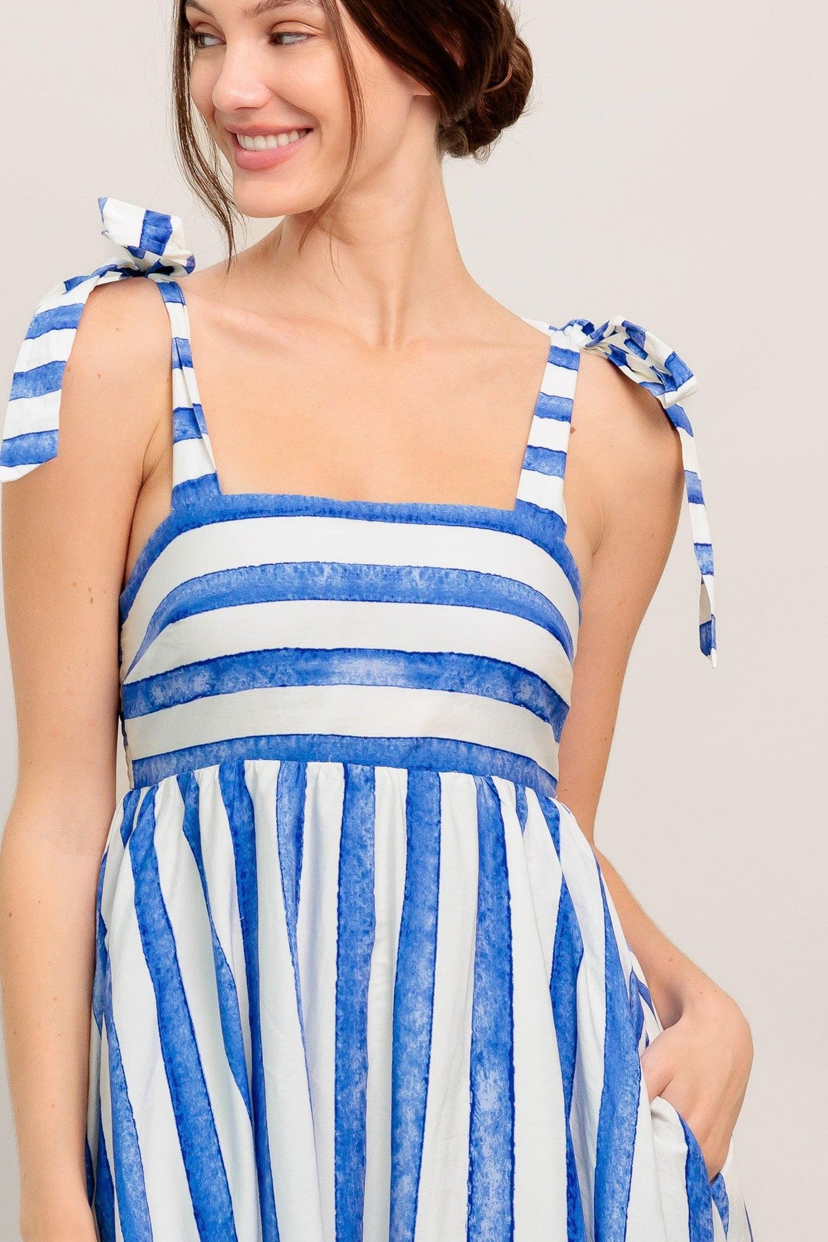 Blue Horizon Beauty Woven Midi Dress