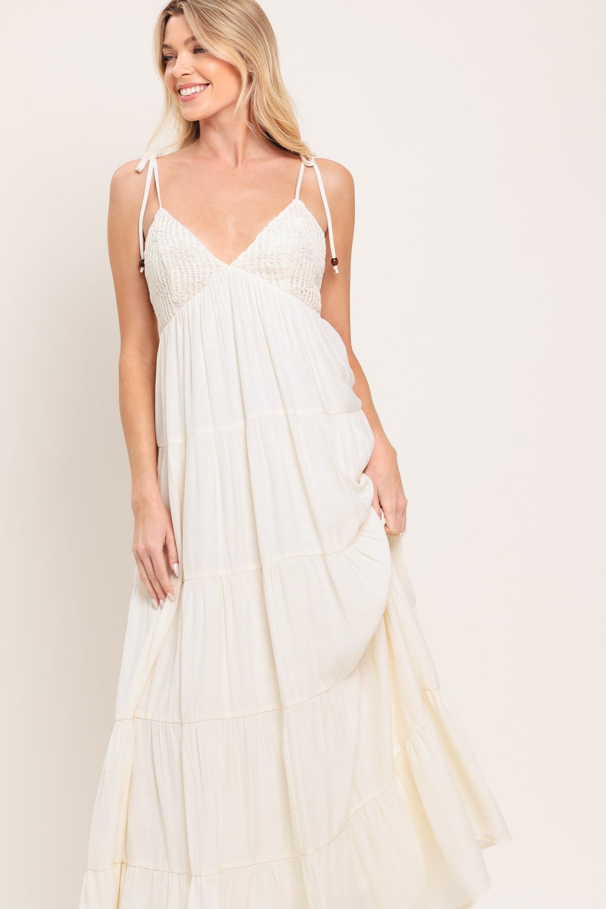Azure Reverie Woven Maxi Dress