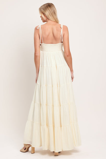 Azure Reverie Woven Maxi Dress