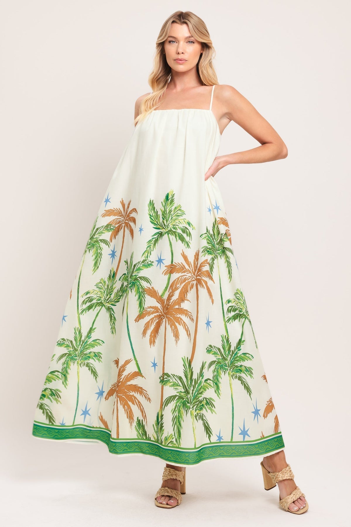 Caribbean Breeze Woven Maxi Dress