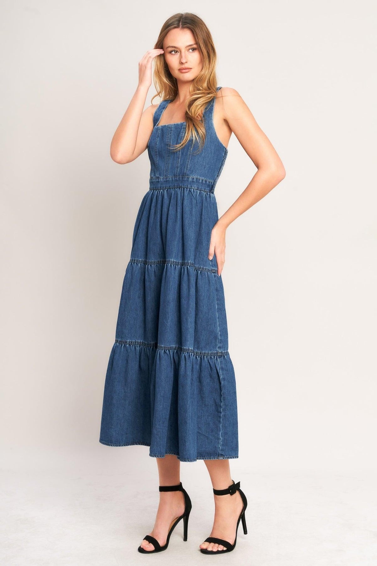 Everyday Romance Denim Midi Dress