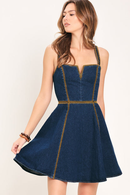 Denim Darling Denim Mini Dress