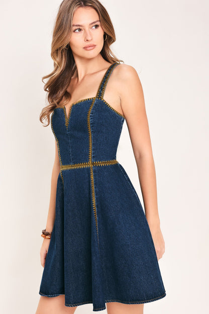 Denim Darling Denim Mini Dress