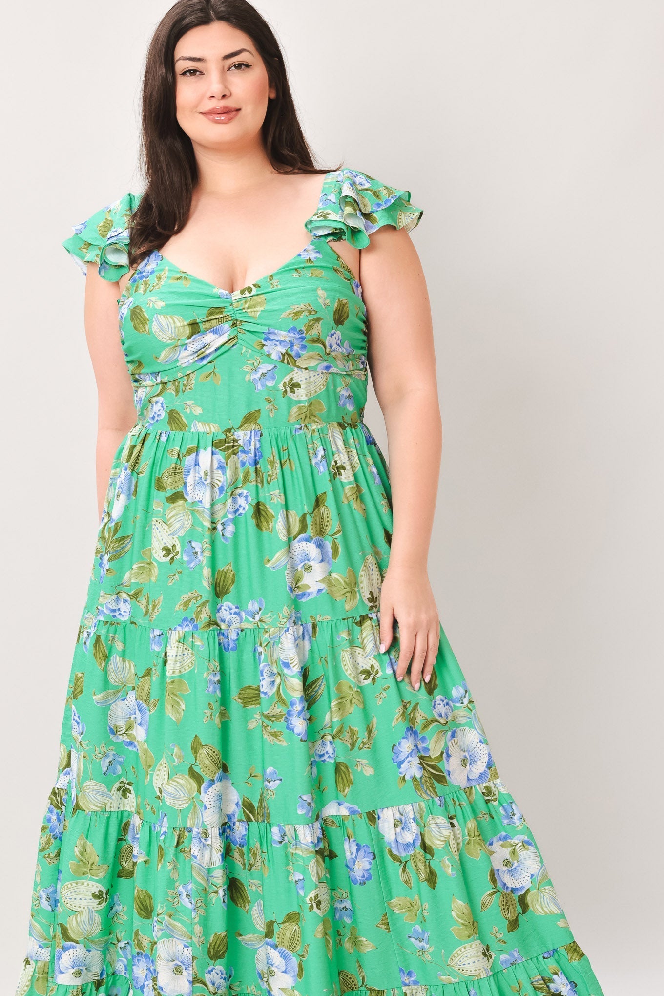 Fresh Blossom Woven Maxi Dress