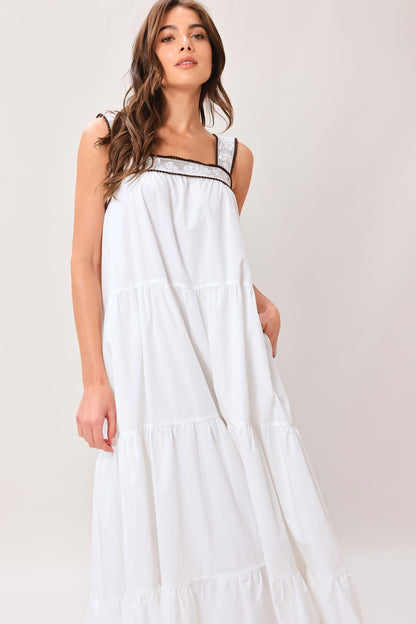Cloud Line Woven Maxi Dress