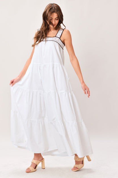Cloud Line Woven Maxi Dress