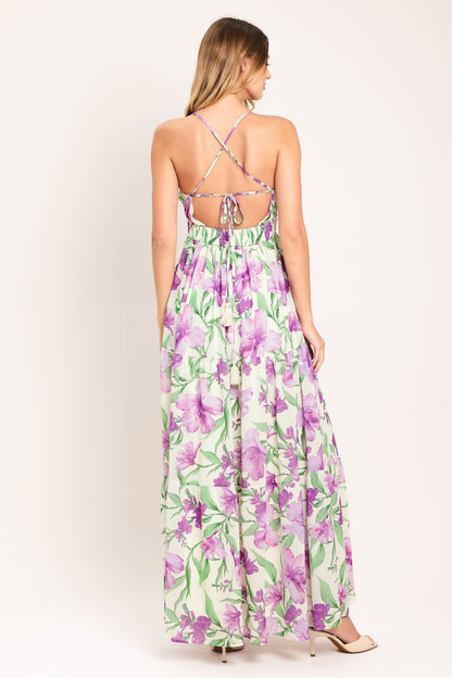 Garden Sweetheart Woven Maxi Dress