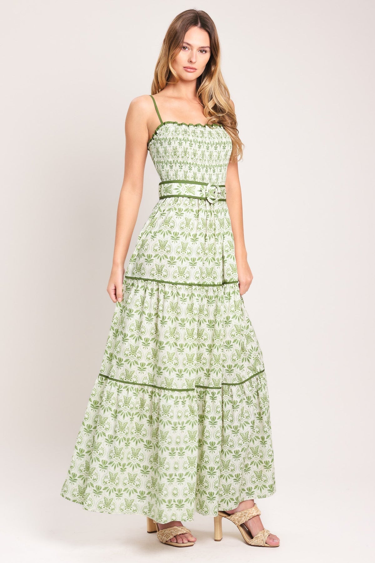 Dainty Flora Woven Maxi Dress