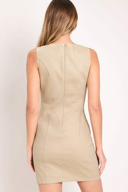Elegant Touch Woven Mini Dress