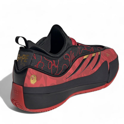 adidas Men's Dame 9 'Bape Black Red' Sneakers