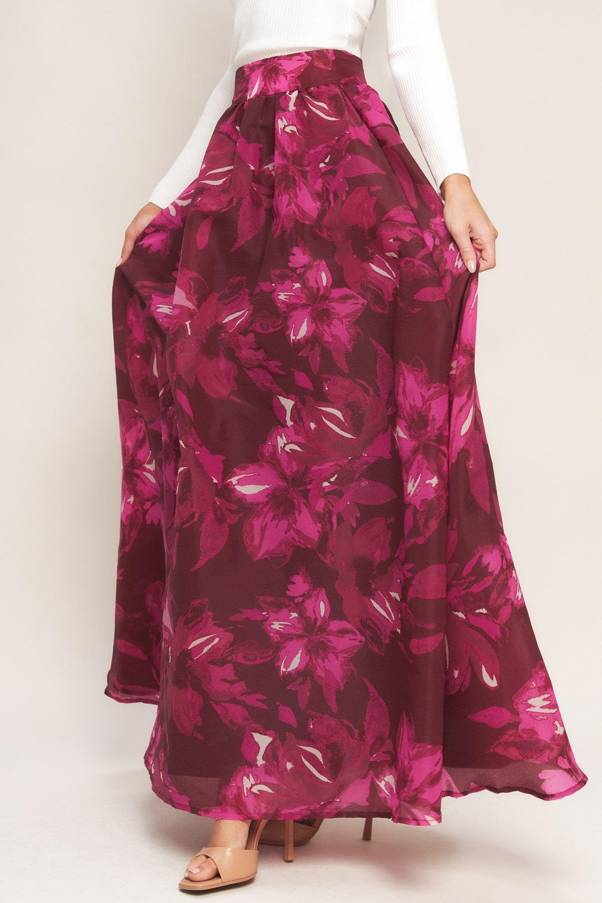 Bouquet No.9 Woven Maxi Full Skirt