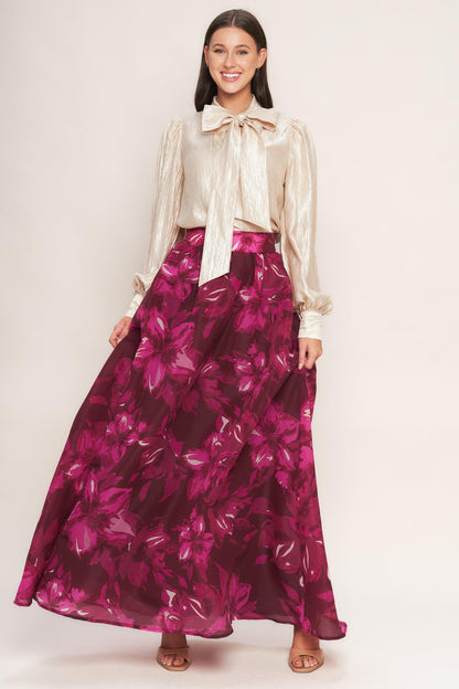 Bouquet No.9 Woven Maxi Full Skirt