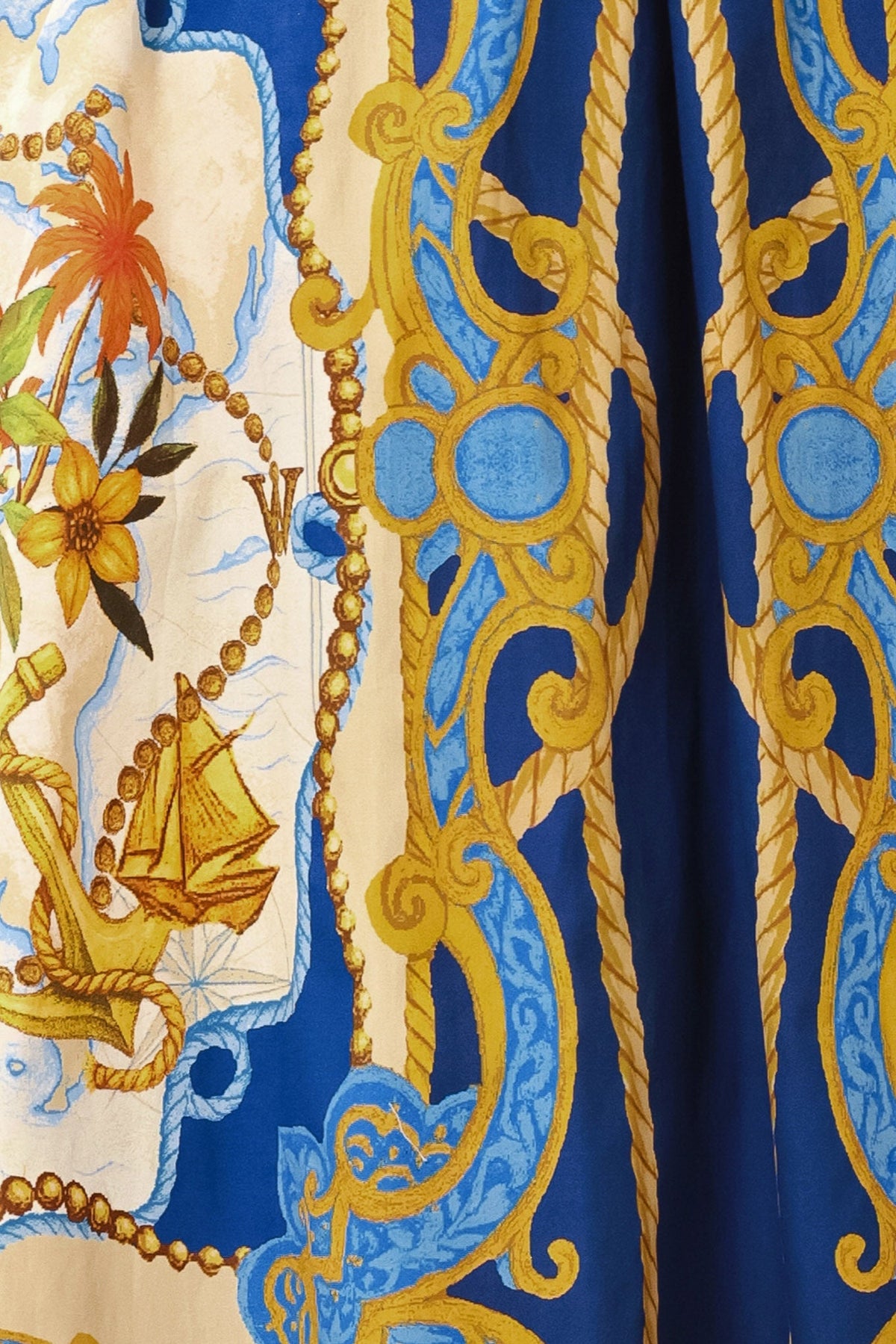 Baroque Escape Woven Midi Skirt