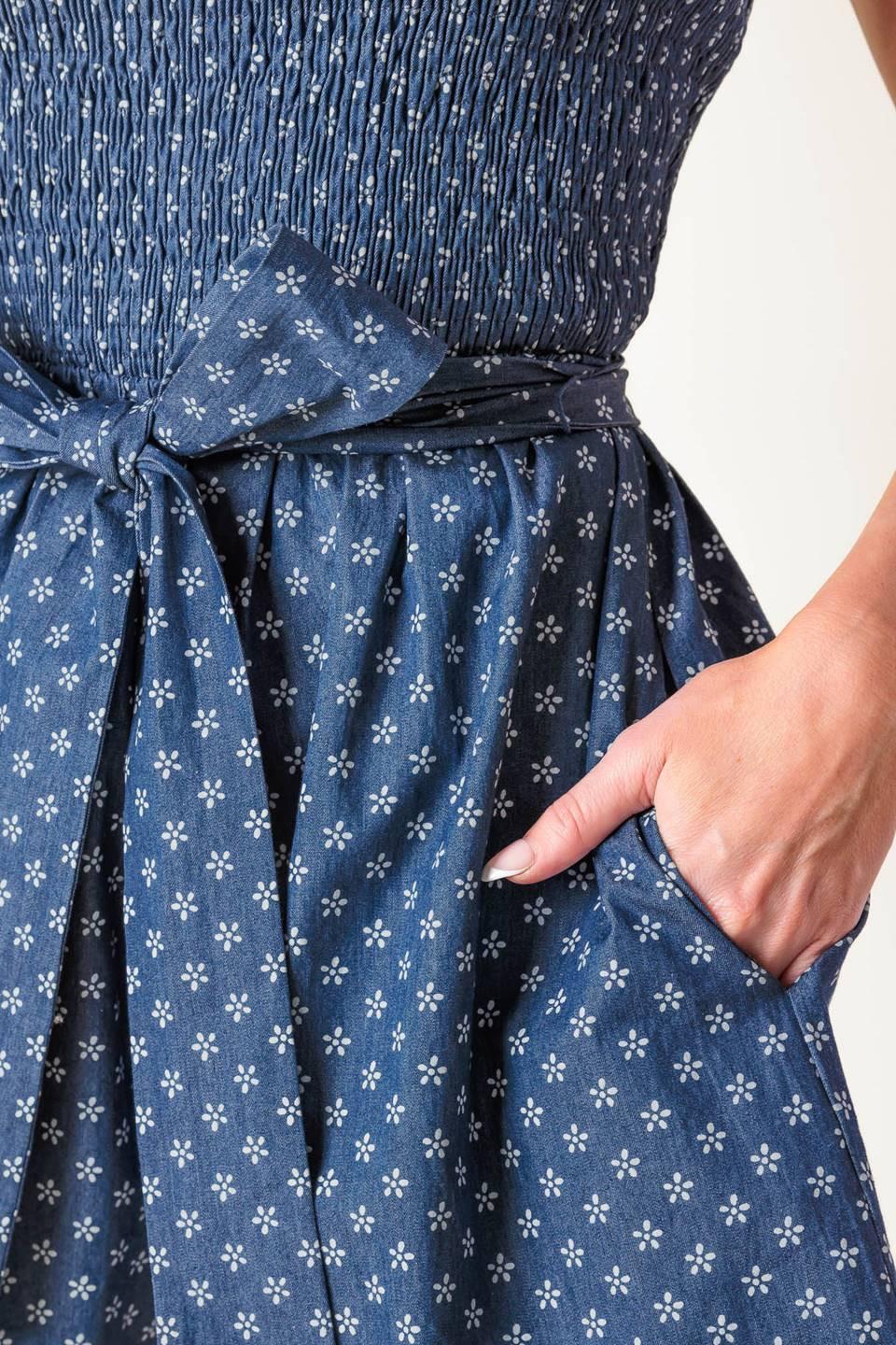 Full Focus Denim Woven Romper