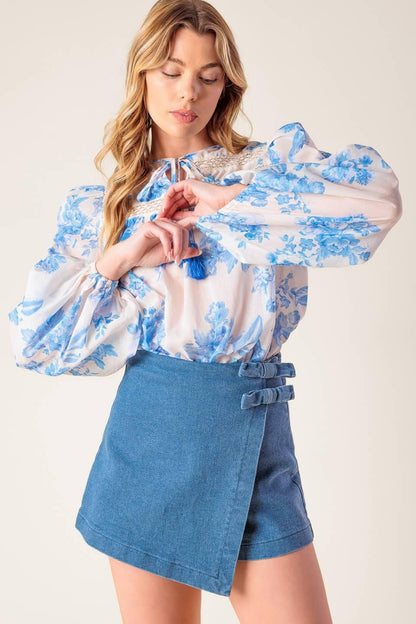 Distant Echoes Denim Skort